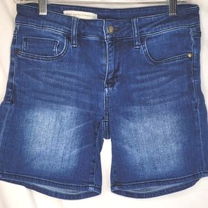 Pilcro and The Letterpress Denim Shorts Darker Blue Stretch Size 26/Medium Excel